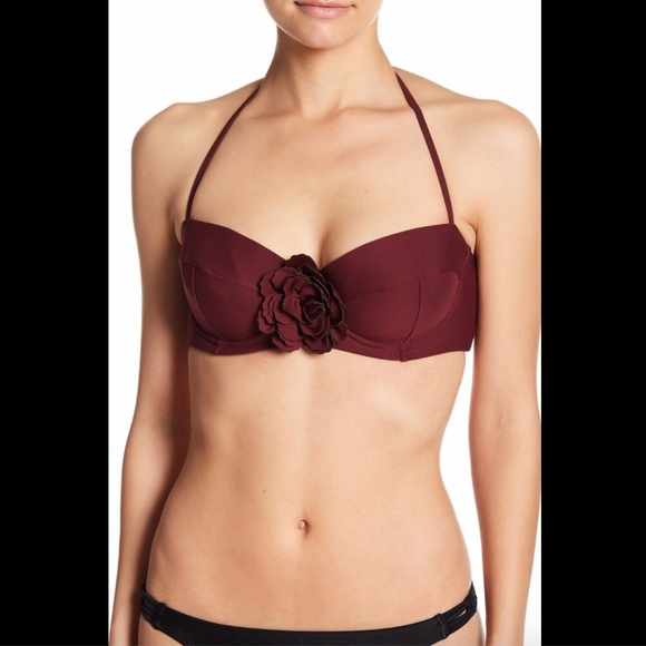NWT Kate Spade‎ New York Floral Bikini Top XS red - Picture 1 of 8